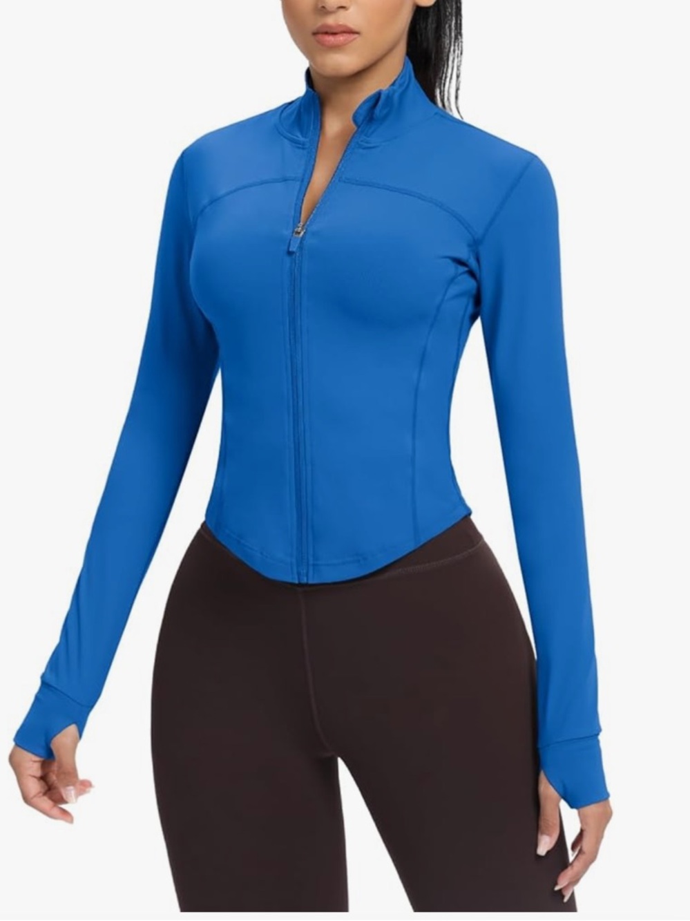 Royal Blue Zip-Front Active Jacket